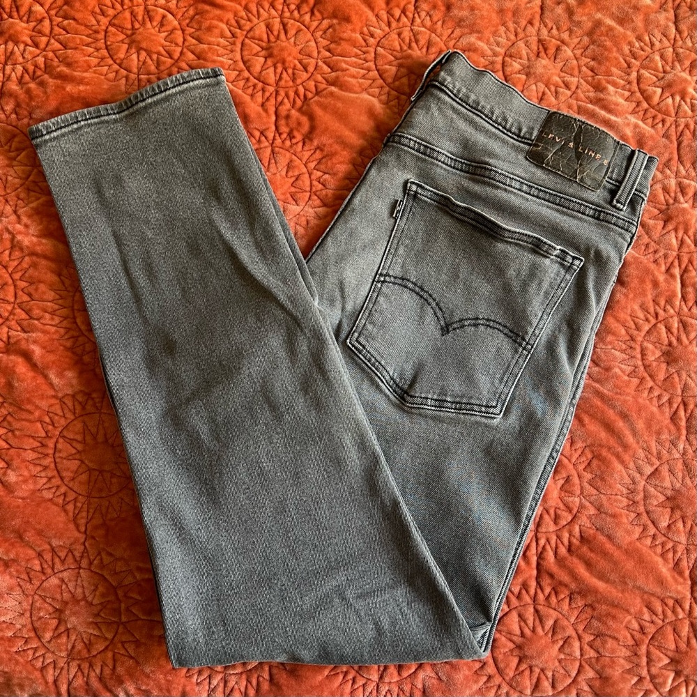 Levi's Line 8 Stretch Gray Skinny Jeans - Men’s 36/32